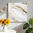 thumbnail image 2 of Canvas Wall Art, Abstract White Gold Framed Canvas Prints for Living Room Bathroom, Simple Marble Geometric Gallery Wrapped Wall Decor for Home Office, Gifts, 12"x12" Ship Next Day, 2 of 9