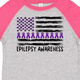thumbnail image 4 of Inktastic Epilepsy Awareness Purple Ribbons and Flag Boys or Girls Toddler T-Shirt, 4 of 5