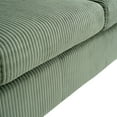 thumbnail image 2 of L-Shaped Sectional Sofa,67" Corduroy 3-Seat Small Sofa Couch with Ottoman for Small Living Room,Living Rooms,Apartments,Green, 2 of 7