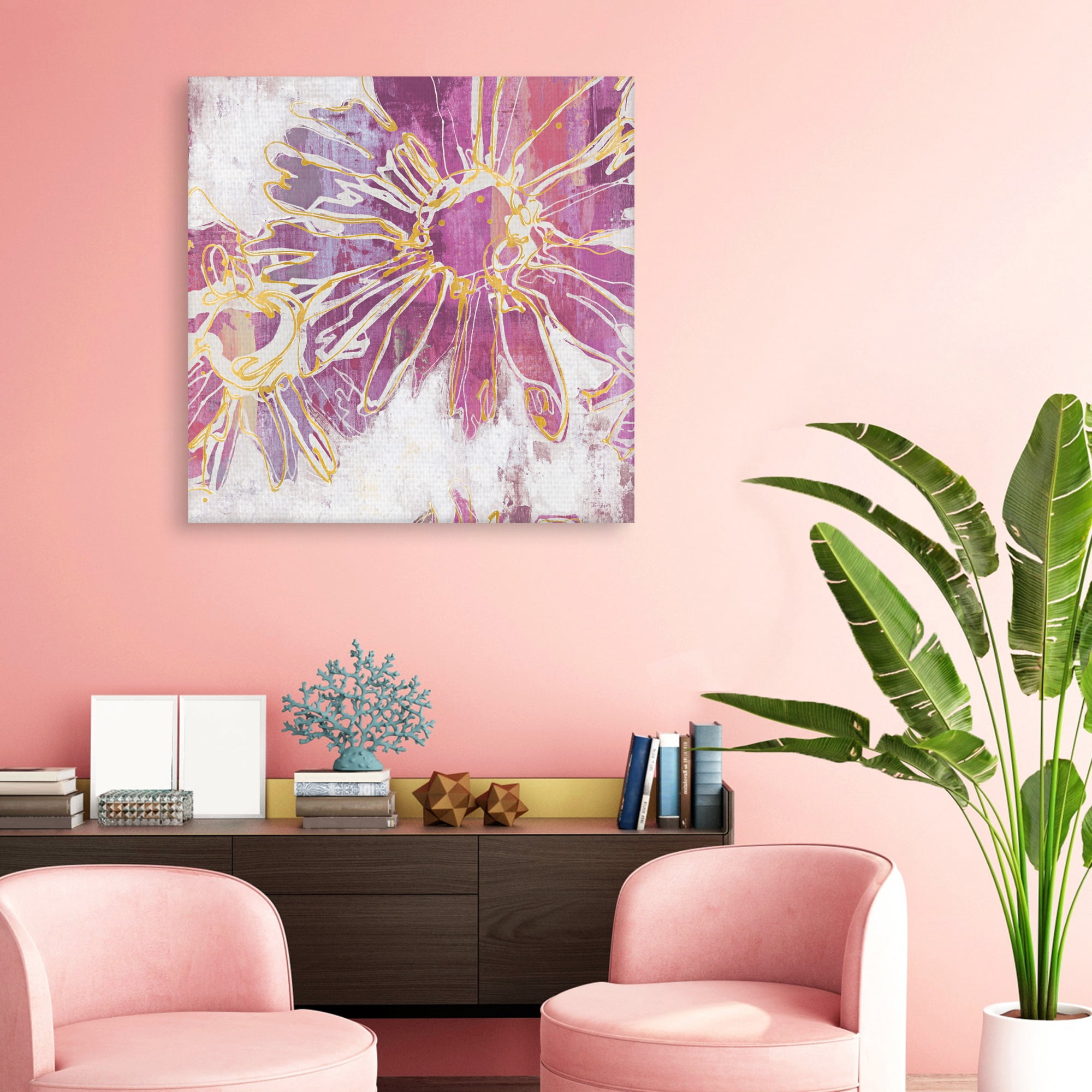 Floral Kick I by Bridges Canvas Art Print
