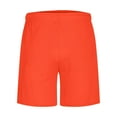 thumbnail image 4 of XPMWRP Men's Shorts Casual Elastic Waist Drawstring Stretch Beach Athletic Shorts Summer Lightweight Outdoor Work Pants (Orange,M), 4 of 5