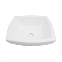 Renovator's Supply White China Metro Square Bathroom Vessel Sink