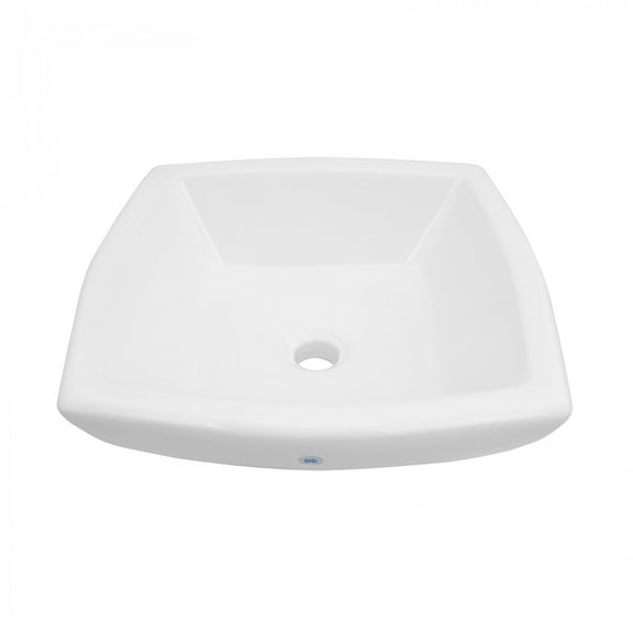 Renovator's Supply White China Metro Square Bathroom Vessel Sink