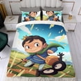 thumbnail image 4 of Ranking of Kings Conjunto de sábanas temático, trío de piezas, cómodo y amigable con la piel, diseño único, regalo de decoración para el hogar para familiares, amigos y fans,135cm *200cm, 4 of 6