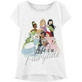 thumbnail image 6 of Disney Princess T-Shirts (3-Pack) Girls Short Sleeve Aurora, Cinderella, Snow White, Jasmine, Rapunzel, Ariel, Moana, Tiana 4T, 6 of 7
