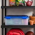 thumbnail image 4 of IRIS USA, 41 Quart WeatherPro Clear Plastic Storage Box with Blue Lid, 4 of 9