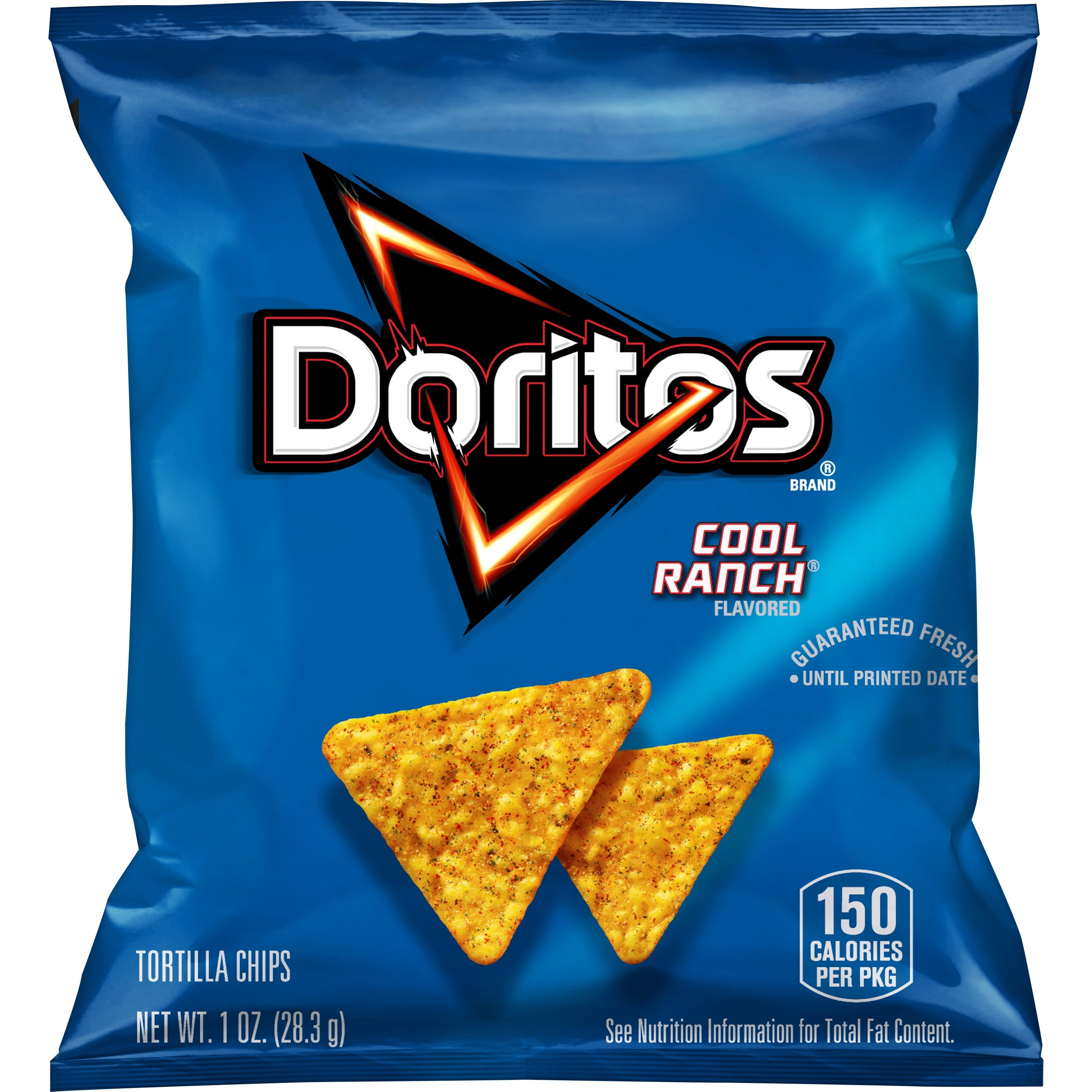 Doritos Cool Ranch Flavor Tortilla Snack Chips 1 oz Individual Pack Grocery Item Walmart