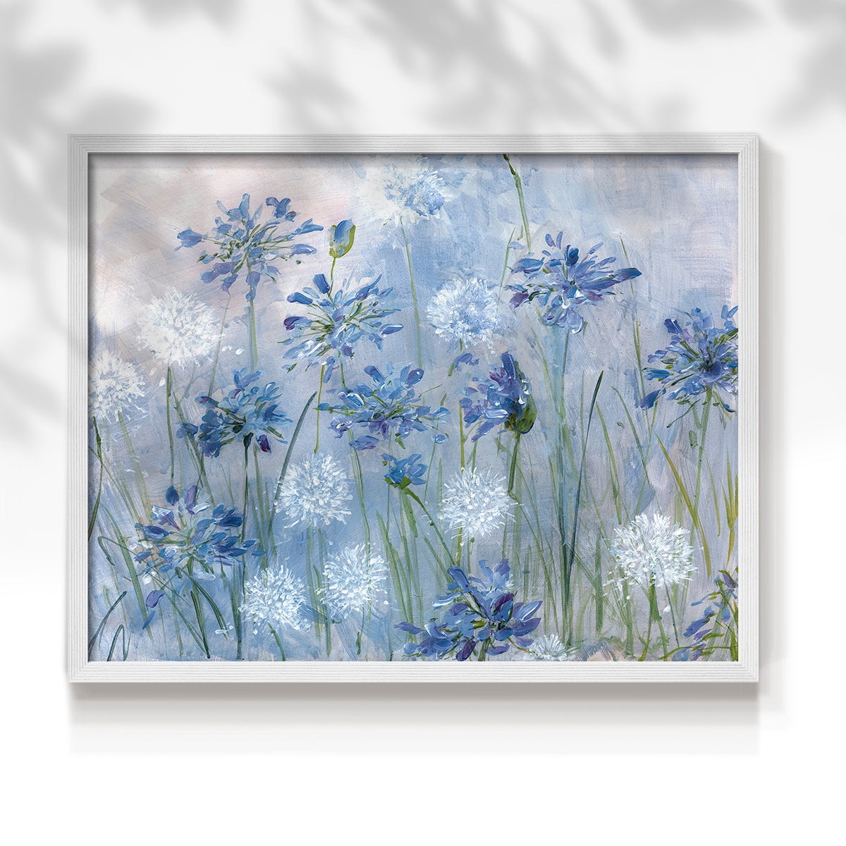 Dandelion and Agapanthus by Sally Swatland - Restickable Framed Giclée Print