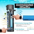 thumbnail image 3 of Filtro para acuario COOSPIDER 300 GPH con UV, filtro canister para 75 a 200 galones, 3 of 7