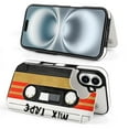 thumbnail image 4 of Cassette Tape Leather Wallet Case for iPhone 16 15 14 13 12 11 Pro Max Wallet Case Card Holder Flip, 4 of 8
