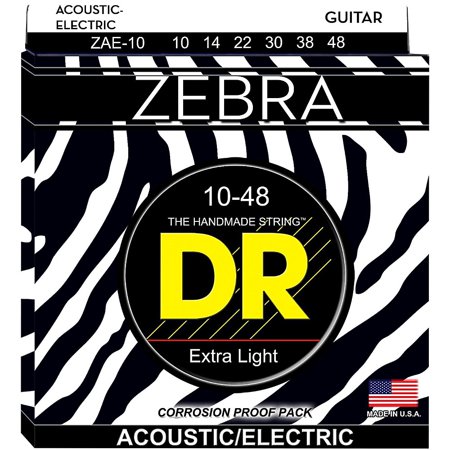 DR Strings Zebra Lite Acoustic-Electric Guitar