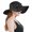 Black, variant on Sun Visors Hats for Men Women Dress Hat Wide Leaf Flower Decor Bridal Shower Sun Cap Fashion Beach Golf Hat