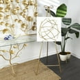 thumbnail image 3 of DecMode 25" x 65" Gold Metal Tall Adjustable Floor 3 Tier Easel with Bow Top, 1-Piece, 3 of 12