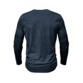 thumbnail image 5 of DYMADE Men Casual Long Sleeve Button Collar Henley Shirt Top, 5 of 7
