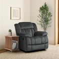 thumbnail image 2 of Lexicon Laurelton 43" Traditional Microfiber Glider Reclining Chair in Charcoal, 2 of 8