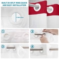thumbnail image 4 of No Hook Shower Curtain, Pure Red Shower Curtains for Bathroom with See Through Top Window, Simple Solid Color Waterproof & Washable Bath Curtain Stand Up Stall 36"x72", 4 of 9