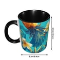 thumbnail image 3 of Pineapple Flowers Summer Coffee Mug Fun Custom Ceramic Mugs 11oz Black, 3 of 5