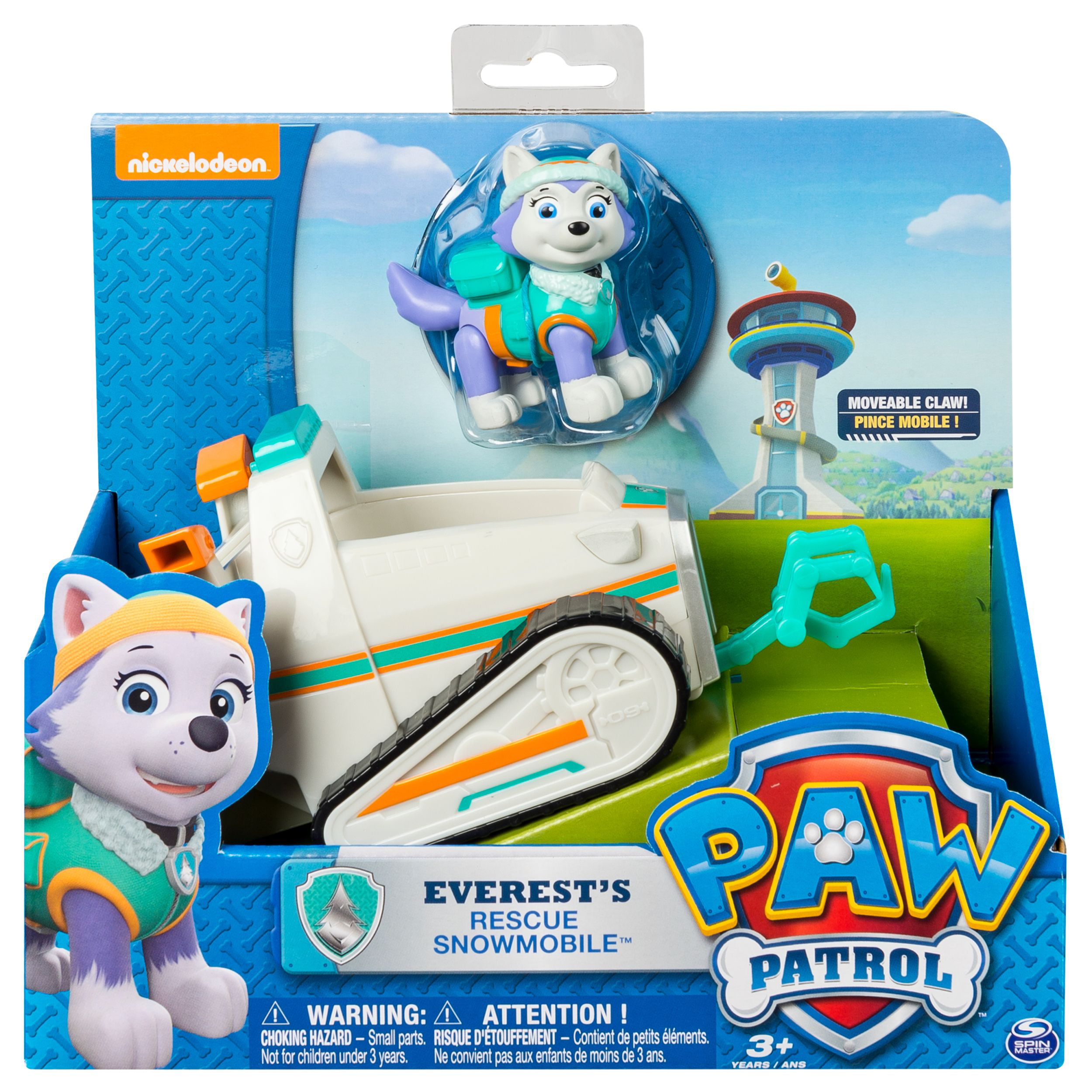 New Paw Patrol Everest's Rescue Snowmobile Vehicle and Figure toys 