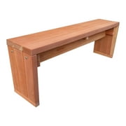 Best Redwood 5ft Farmhouse Solid Wood Outdoor Bench in Natural