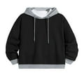 thumbnail image 1 of PENGXIANG Sweat à Capuche à Cordon pour Hommes avec Couleur Contrastée et Manches Longues, 1 of 4