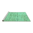 thumbnail image 2 of Ahgly Company Machine Washable Indoor Rectangle Solid Turquoise Blue Modern Area Rugs, 6' x 9', 2 of 4