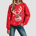 thumbnail image 2 of Futezty Christmas Sweatshirts for Women Novelty Funny Santa Xmas Tree Graphic Pullover Tops Loose Casual Fleece Shirts, 2 of 6