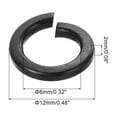 thumbnail image 2 of Rondelles à Verrouillage, M8 304 Acier Inoxydable Rondelles à Ressort 50 Pcs, Noir, 2 of 6