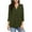 Army Green, variant on Besolor Womens 3/4 Sleeve Shirts Collared V Neck Business Tops Solid Color Casual Loose Work Blouses Tee