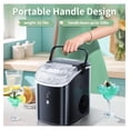 thumbnail image 5 of Nugget Ice Makers Countertop with Soft Chewable Pellet Ice, Pebble Ice Maker Machine with Self-Cleaning, 35.5Lbs/24Hrs, One-Click Operation, Ice Basket/Ice for Home/Office/Bar, Black, 5 of 6