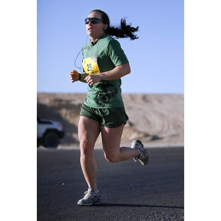 LAMINATED POSTER Runner Female Fitness Running Long Distance Poster Print 11 x
