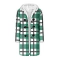 thumbnail image 6 of Ruimatai Women's Christmas Print Hooded Jacket with Faux Fur Collar Cozy Flannel Button Down Long Sleeve Loose Fit Casual Outerwear, 6 of 8