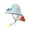 F, variant on Sun Hat Beach Hat with Wide Brim Neck Flap Adjustable Sun Protection Hat with Fans Solar Power Cap Mesh Panels Chin Strap Quick Drying Hat for Children Kids