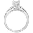 thumbnail image 3 of Silvago Jewel 1.5 Ct Princess Cut Diamond Ring - Lab-Created Simulated Solitaire with Accents - Stunning 14K White Gold Plated Engagement Ring for Women's - Ideal Gift for Weddings or Anniversaries, 3 of 3