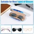 thumbnail image 4 of sixwipe 3 Pcs Hard Shell Eyeglasses Case, Portable Protective Glasses Cover Eyeglass Holder Box with Cleaning Cloth for Men Women(Ocean Marble), 4 of 7
