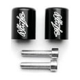 thumbnail image 3 of Krator Black Bar Ends Logo Hand Grips Handlebar End Caps Compatible with 2006-2012 Kawasaki Ninja 650R / EX650R, 3 of 3