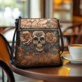 thumbnail image 3 of DISNIMO Skull Rose Print Crossbody Handbags Women's Messenger Bag with Zipper Fashion Lightweight Satchel Shoulder Bag with Multi-Pockets, 3 of 7