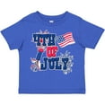 thumbnail image 3 of Inktastic 4th of July with Fireworks American Flag and Rocket Boys or Girls Toddler T-Shirt, 3 of 5