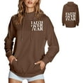 thumbnail image 5 of TrendOFT Faith Over Fear Graphic Hoodies Christian Faith Sweatshirt For Women Bible Verse Religious Hoodie Pullover Tops Khaki M, 5 of 8