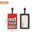 thumbnail image 2 of Uxcell Luggage Tags (Not Your Bag) Funny Travel Baggage Bag Tags Suitcase Identifier Labels for Women Men Red, 2 of 6