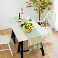thumbnail image 3 of Mdesiwst Handwoven Retro Table Flag with Tassel Farmhouse Cotton And Linen Table Runner for Wedding Dining Decor, 3 of 8
