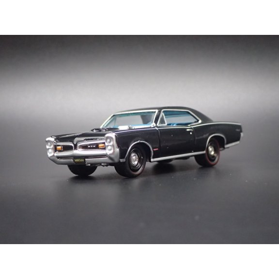 (Open Box) 1966 66 PONTIAC GTO MUSCLE CAR BLACK 1/64 SCALE COLLECTIBLE DIECAST MODEL CAR