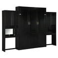 thumbnail image 5 of Queen Size Murphy Bed with Desk, Vanity and Cabinets, Espresso, 5 of 9