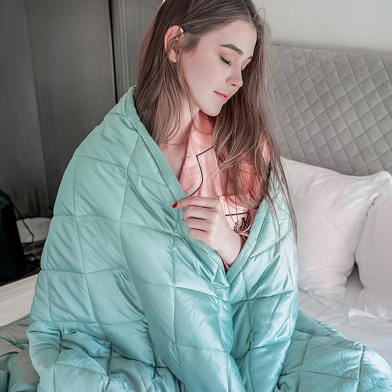 Costway 25lbs Heavy Weighted Blanket 3 Piece Set w/Hot u0026 Cold Duvet Covers  60''x80'' Green - Walmart.com