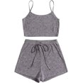 thumbnail image 1 of Conjunto de pijama de 2 piezas sin mangas y pantalones cortos para mujer Gris profundo CH Gris profundo CH Xishao ropa, 1 of 2