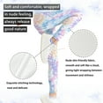 thumbnail image 5 of COEQINE Tie-Dye Violet Blue Yellow Girls Leggings Kids Stretchy Athletic Dance Workout Running Yoga Pants for Girls, for 6-7 Years Kids, 5 of 7