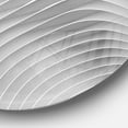 thumbnail image 3 of Designart - Fractal Bulgy White 3D Waves' Abstract Circle Metal Wall Art, 3 of 4