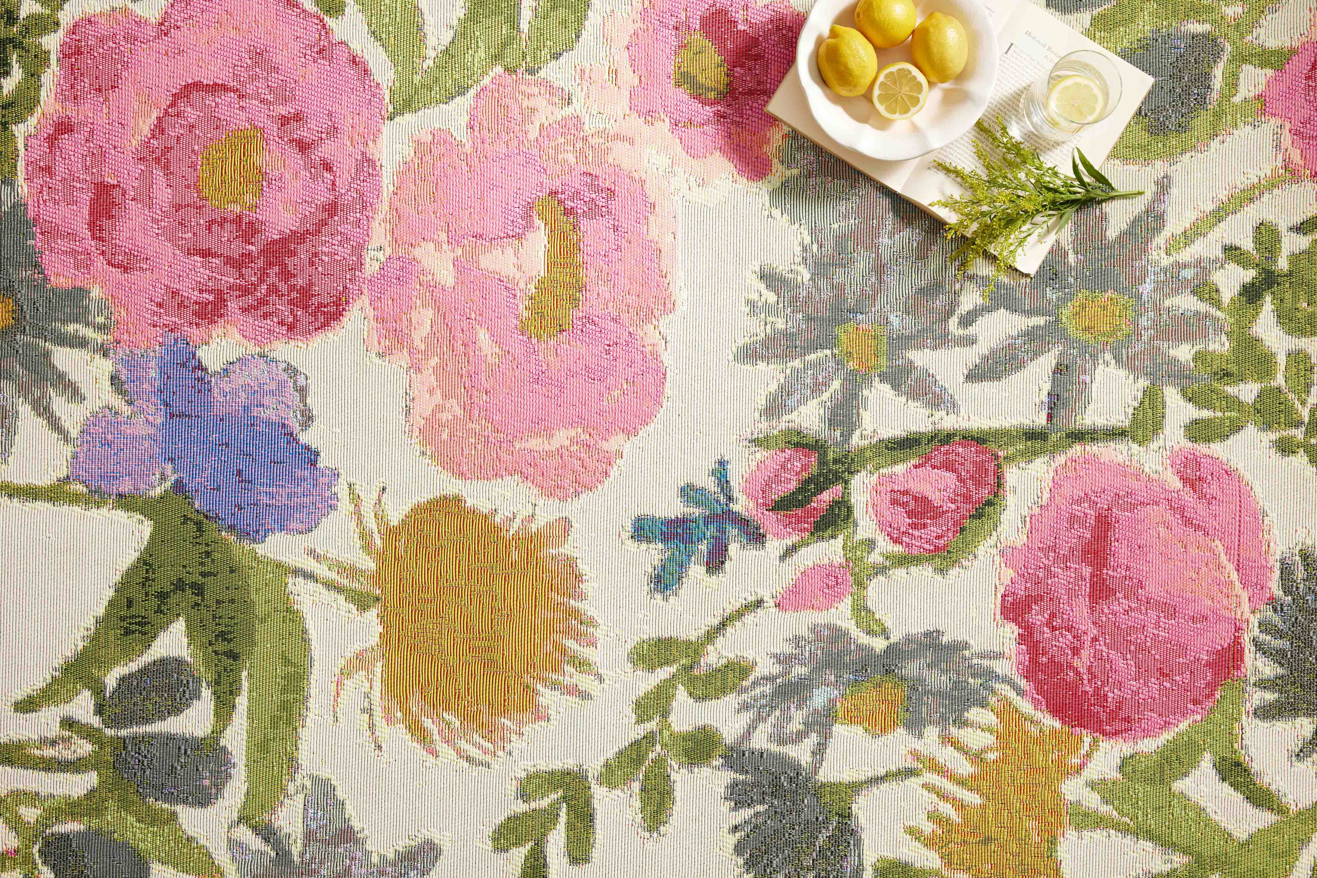 Loloi Botanical Ivory / Multi 3'-3" x 3'-3" Round Area Rug
