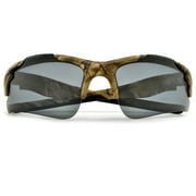 Timber Hunter Forest Woodland Camo Sports Wrap UV400 Smoke Sunglasses