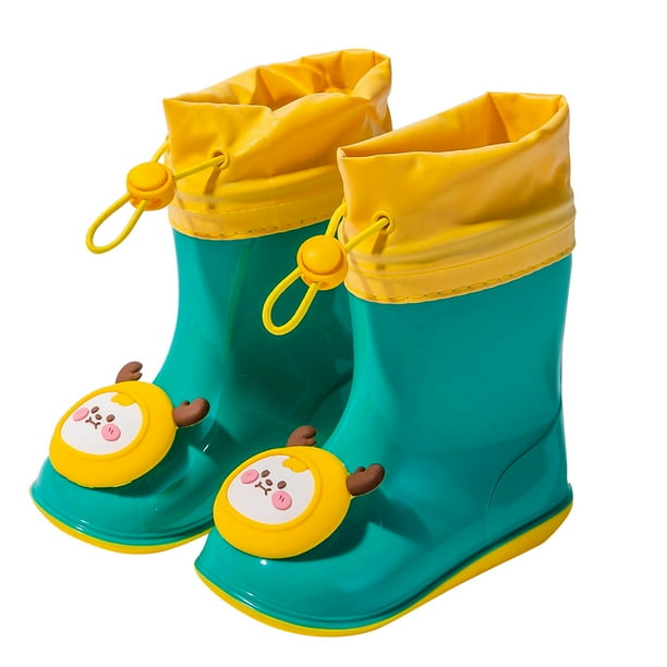 TALKVE Rain Shoes For Children Lined Rubber Boots For Boys And Girls