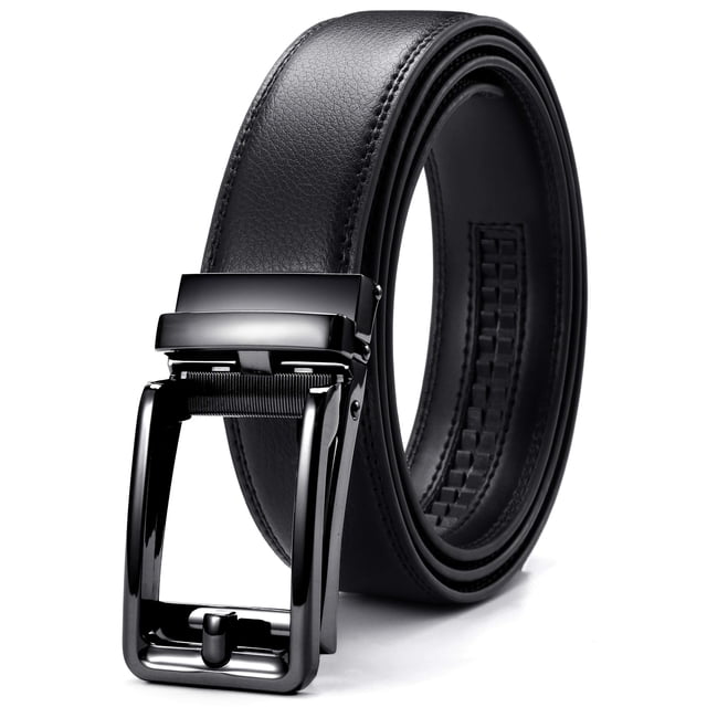 Cinturón automático de hombre de piel de 35 mm para traje y ocio